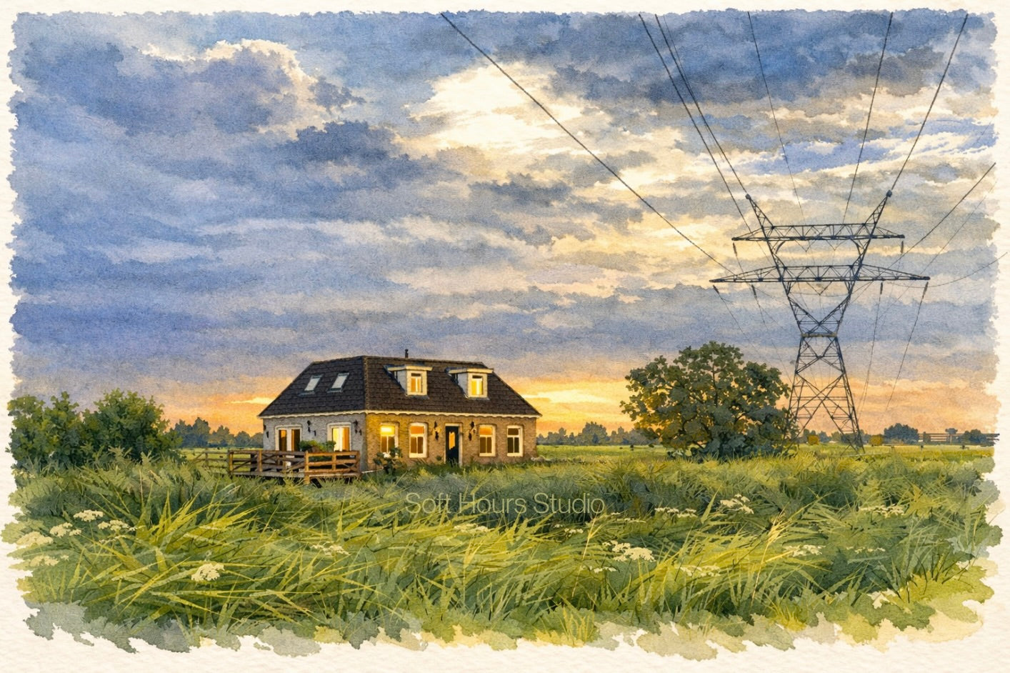 Dutch Countryside Art Print — Soft Hours Studio